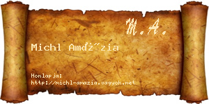 Michl Amázia névjegykártya